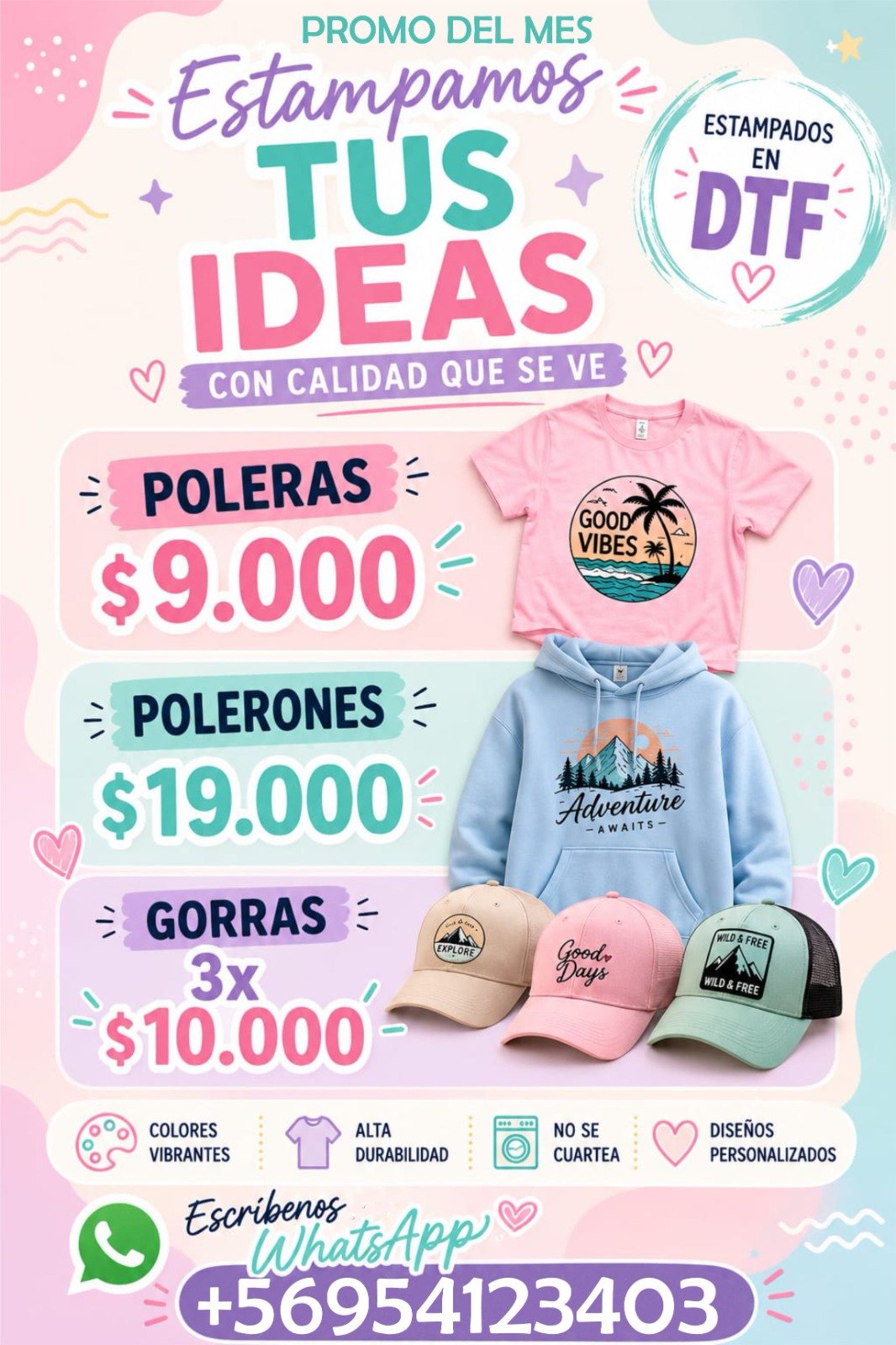 Polerón estampado DTF