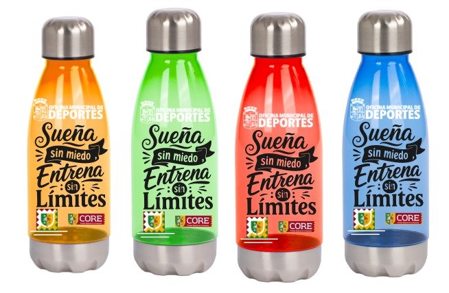 Botellas deportivas en 4 colores