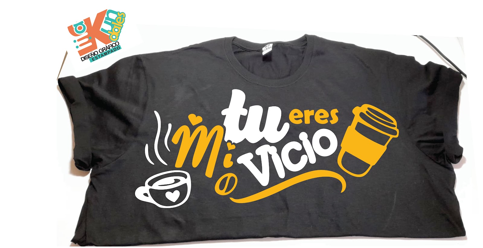 Polera negra Tú eres mi vicio