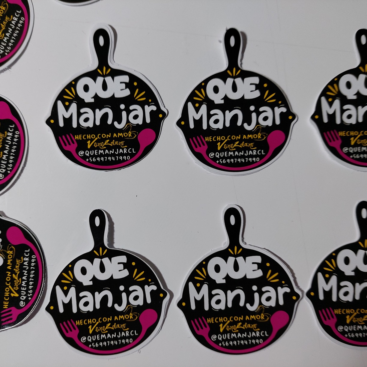 Stickers troquelados para emprendimiento de repostería